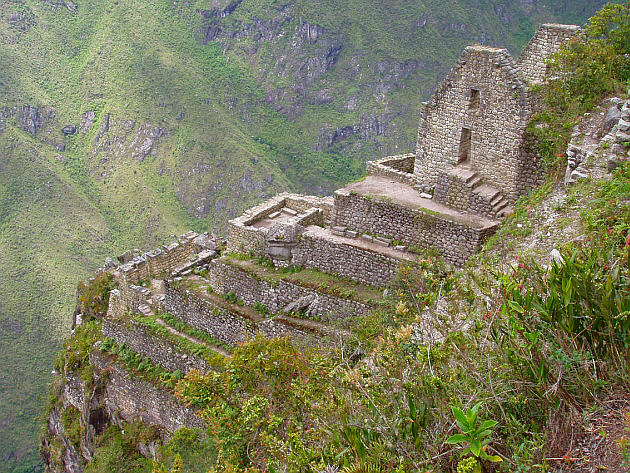 Machu Picchu Cliffside Buildings